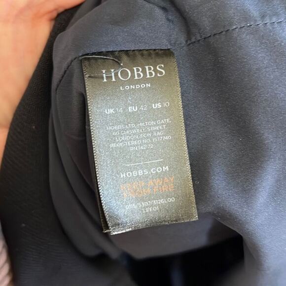 Hobbs London size 10 black sleeveless wool dress - Picture 4 of 5